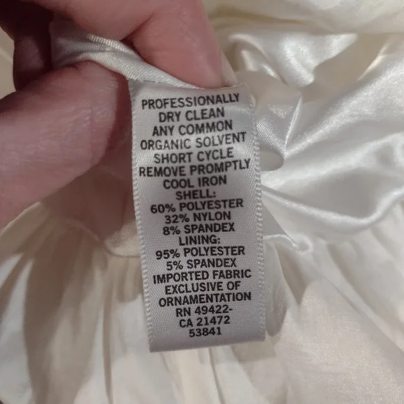 NWT Cache off white formal gown one shoulder strap size 2 - Picture 6 of 7